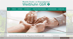 Desktop Screenshot of pflegedienst-weisshuhn.de
