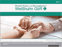 Tablet Screenshot of pflegedienst-weisshuhn.de